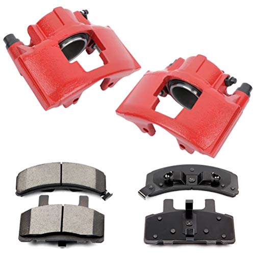Image of cciyu Front Brake Kit Brake Calipers with Pads 184299 184300 | For Cadillac For DeVille /For Escalade,For Chevy For Astro /For Blazer /For C1500,For Dodge For Ram 1500,For GMC For C1500
