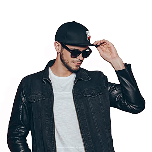 Flat Brim Caps For Men Flat Brim Caps For Women Skull Cap Baseball Cap Adult Cool Cap Black Rock n Roll Caps, Jesus Crosses Rose, 1, Jesus Crosses Rose, 1