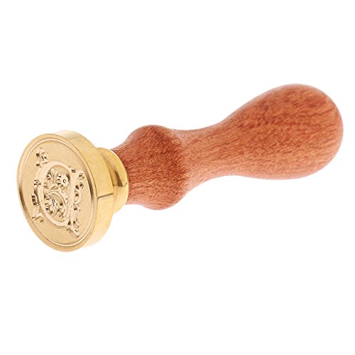 AMLESO 1 pç retrô Carimbos de selo de cera A-Z com iniciais clássicas, selos de cera, alfabeto, letr