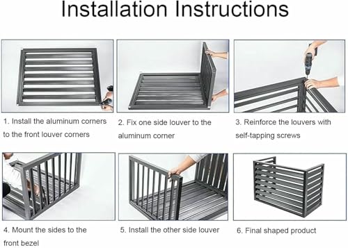 Valla de aire acondicionado de aluminio premium cubierta estructural robusta 6