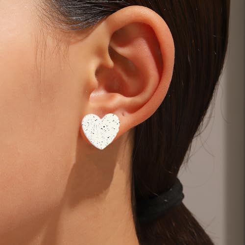 Cjiayujew 3 Pairs Heart Stud Earrings For Women Leopard Print Heart Earrings Set Cute Acrylic Valentine'S Day Earrings Jewelry Gifts For Her Girlfriend thumb #1