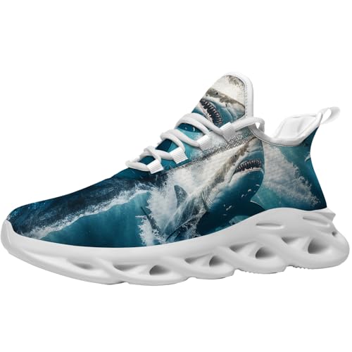 Shark Shoes for Men Running Walking Tennis Shoes Fashion Sneakers