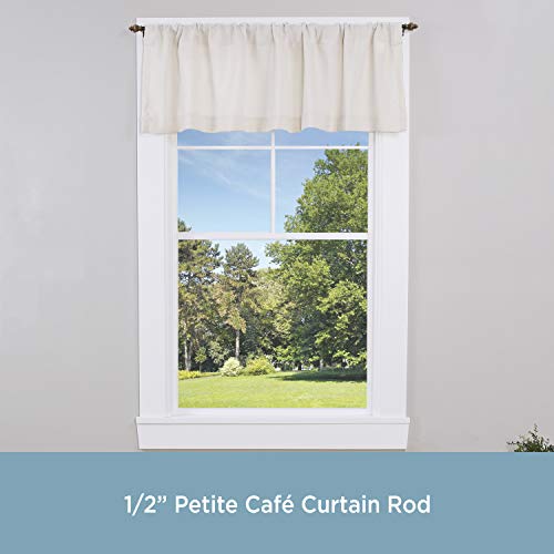 Kenney Othello Petite Café Decorative Window Curtain Rod, 48-86", Oil Rubbed Bronze #TOP4