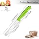 targzier Frühstücksmesser 4 Stück,Tafelmesser Wellenschliff,Messerset Scharfe,Mehrfarbig Messer Set,Kunststoffgriff Tomatenmesser,Brotmesser Klein,Rostfreier Stahl Jausenmesser,Bunt