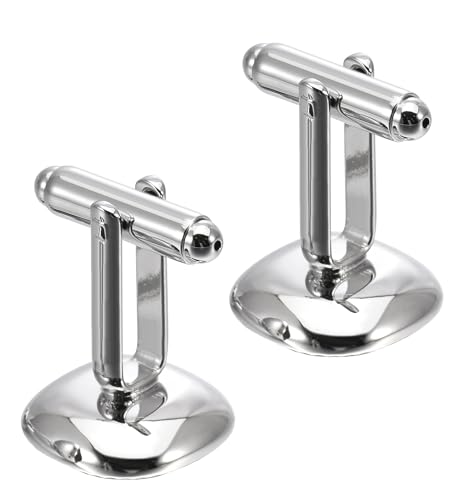 Gemelos cuadrados plateados con cristal azul ZEEY miniatura 6