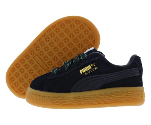 PUMA Suede XL Skate Infant/Toddler Shoes Size 9, Color: Black Vine/White