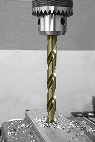 Chicago-Latrobe 57850 550 Series Cobalt Steel Jobber Length Drill Bit Set With Metal Case, Gold Oxide Finish thumb #4