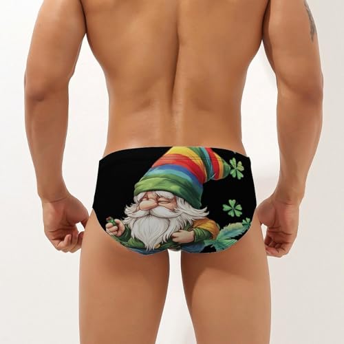St. Patricks Day Gnome Weed Men's Swim Brief Sexy Bikini Swimwear Swimsuit Trunks Bathing Suits2