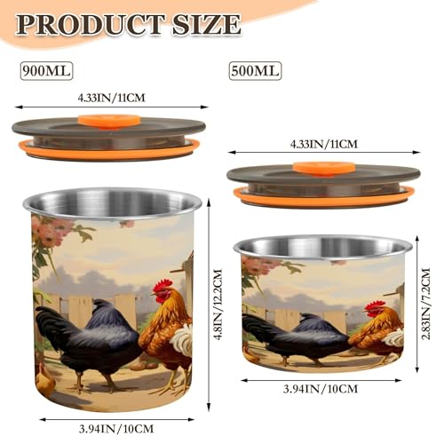 Contenedor Hermético de Acero Inoxidable para Café 500 ml miniatura 2