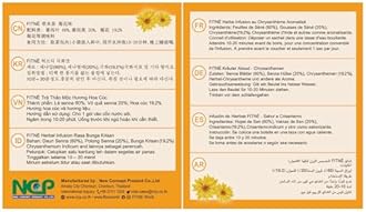 FITNE Chrysanthemum Herbal Tea Senna Infusion Smooth Mild Soothing Beverage Natural Gentle Detox Cleanse No Calories Caffeine Free, 15 Tea Bags