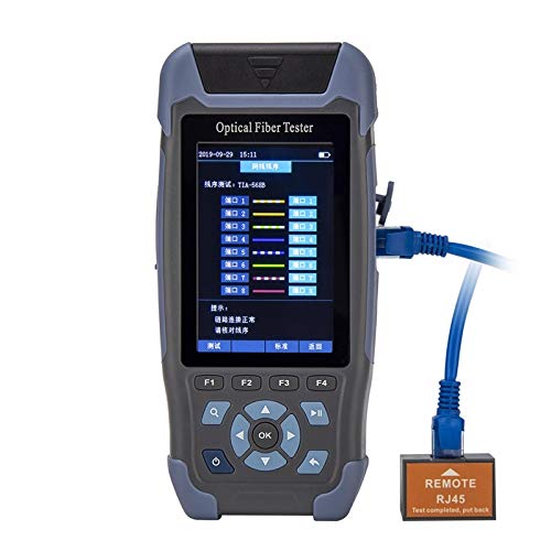 3.5in Color LCD Mini-Pro OTDR Tester JW3302S Optical Fiber Tester with 8 Functions Orange OTDR/OPM/LS/VFL/RJ45 Sequence/Flashlight