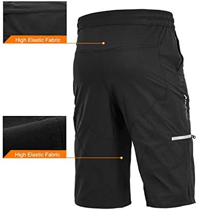 Pantalones Cortos Ciclismo NUCKILY - Montaña Secado Rápido | Hombre Holgados Transpirables Bolsillos