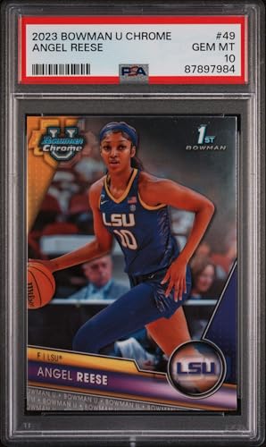 Graded 2023 Topps Bowman U Chrome Angel Reese #49 Rookie RC Basketball Card PSA 10 Gem Mint