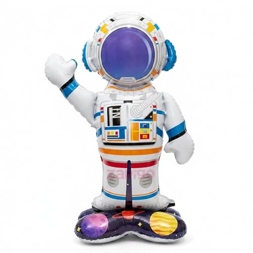 Image of Balloonistics Astronaut Self-Standing Large Foil Balloon | Space Theme Birthday Party Decoration | Outer Space Astronaut Birthday Balloon | No Helium Needed