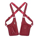 QZAVIRE Double Shoulder Armpit Bag, Leather Adjustable Underarm Shoulder Bag Hidden Underarm Strap...