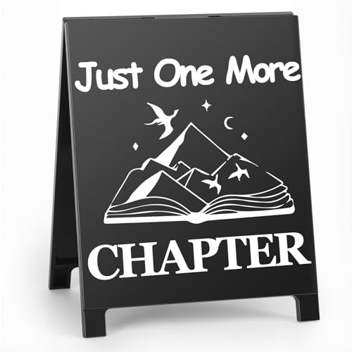 Just One More Chapter Book Desk Decor Sign Retro Bookstore