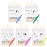 OFFCUP Orthodontic Elastic Bands, 500pcs Dental Rubber Traction Bands, Orthodontic Elastic Rubber Bands with 5pcs Elastic Placer for Braces for Dentist Braids Braces Teeth Gap (Rabbit 3/16")
