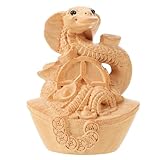 Statua dell'anno del serpente: con una modellazione realistica del serpente, una forma vivida e un colore semplice, questa finta figura di serpente è adorabile, serpente in legno intagliato