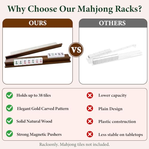 Wooden Mahjong Racks with Magnetic Pushers - image 5