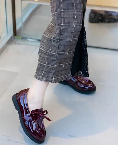 Image of kkdom Girl's Classic Tassel School Uniform Shoes British Style Oxford Shoes
