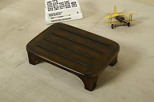 URFORESTIC Solid Wood Bed Step Stool Super Large/Bedside Steps for High Beds/Solid Wood Super Sturdy Hold Up to 500 LBS (Walnut Stain) - Thumbnail 5