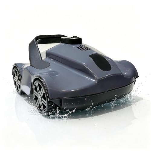 Cordless Robotic Pool Vacuum for Above Ground Pools, Rechargeable Cleaner