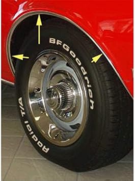 Wheel Well Molding Kit For 67-68 Camaro Firebird, Polished Stainless