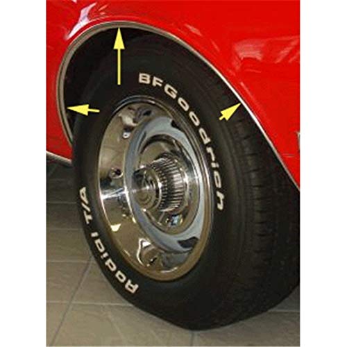 Speedway Motors Wheel Well Trim Kit, 4-Piece Polished Set