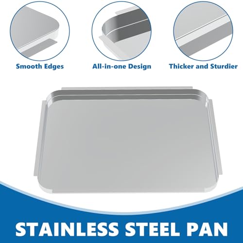 Image of SafBbcue Grill Grease Tray Stainless Steel Drip Pan Tray Bull for Grill Replacement Parts 24268 for All Bull Outdoor 30 Inch Grills-Angus, Outlaw, Lonestar