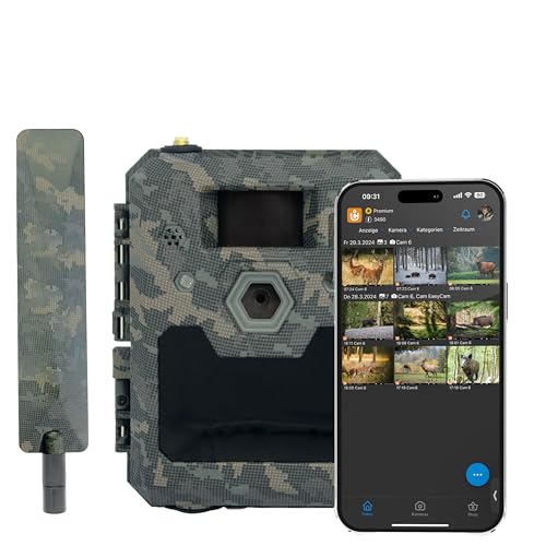 icuserver ICU CLOM Cam 6 - ICU Wildkamera 4G mit Full HD Bildern und Videoqualität Nachtsicht Bewegungssensor und Handyübertragung inklusive 16GB SD-Karte mit Bewegungsmelder und App