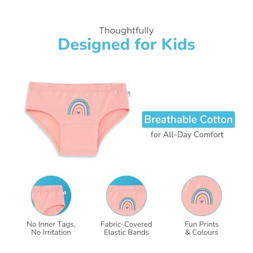 Image of YouGotPlanB Cotton Briefs for Girls | Ages 1-16 | Everyday Panties for Girls | Gentle Waistband | Skin-Friendly | Secure Fit