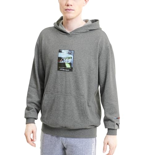 Puma Mens Bmw M Motorsport Street Hoodie Casual Outerwear Casual - Grey, Grey, L