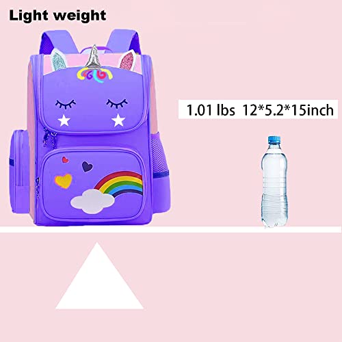 Ht Honor . Trust Girls Backpack For Preschool 15Inch Kids Backpacks For Girls Purple Bookbags Kindergarten Children's School Bags #TOP4
