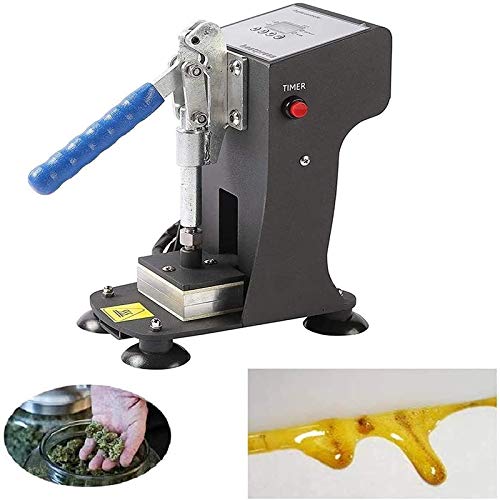 HUKOER Máquina de prensado a quente prensador a quente de força máxima de 500 kg, placas de aquecimento duplas de 2x3 polegadas para extração, couro de PU, vinil, plantas de flores