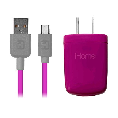 iHome Micro USB Wall Charger - Retail Packaging - Pink