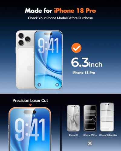 Image of UNBREAKcable Privacy Screen Protector for iPhone Pro, 2-Pack
