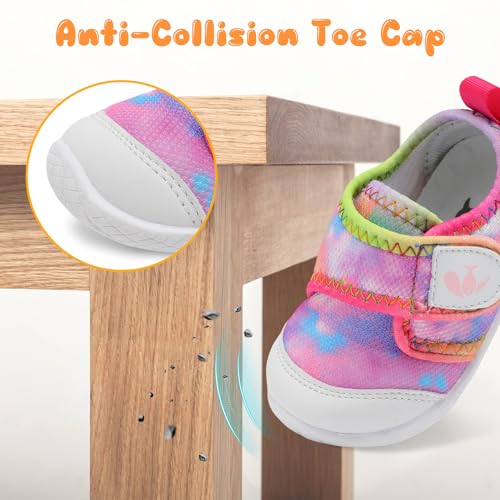 Image of FEETCITY Baby First Walking Shoes Boys Girls Infant Crib Shoes Breathable