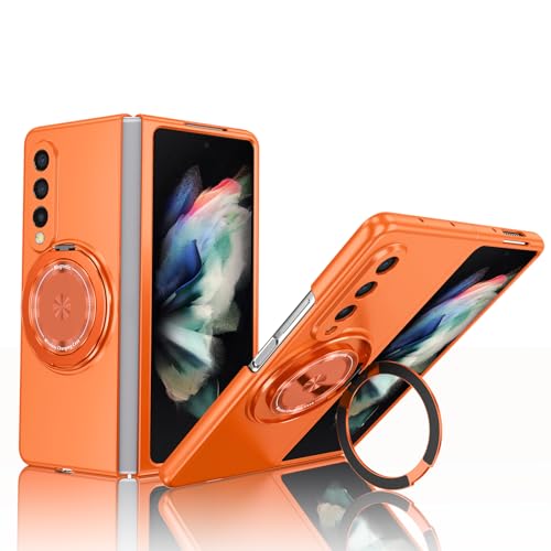 Coque Samsung Z Fold 3 antichoc bleue avec anneau de charge sans fil