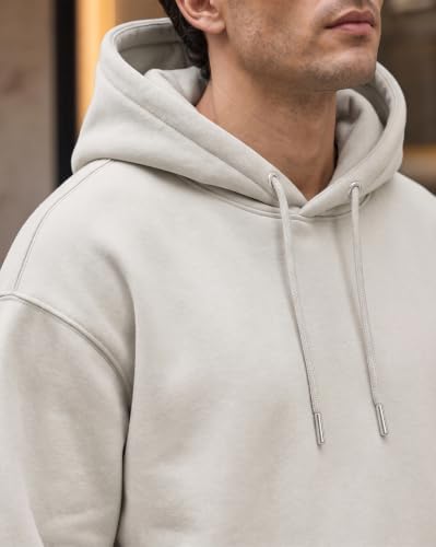 Image of Nobero Heavy Duty Oversized Solid Hoodie for Men | Hoodies for Men | Oversized Fit | Solid Colour | Thick Fleece Fabric | Drawstring Hood