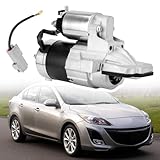 YEHERIT 17598 Starter Motor Compatible with 2010-2013 Mazda 3 2012-2013 Mazda 5 2011-2013 Mazda 6 2011-2012 Mazda CX-7 L4 2.3L 2.5L 410-48362 L538-18-400R0B 12V 1.4KW 11 Teeth Clockwise