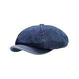 YOFARCHOY Newsboy Hats for Men Classic 8 Panel Flat Cap Peaky Blinders Irish Hat (Cotton, Denim, Wool Blend Tweed Cap)