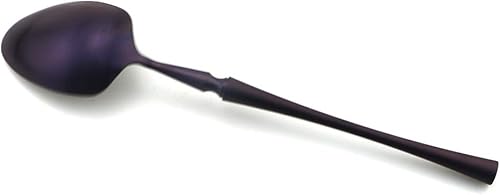 Miniatura 9 de JASHII lujo púrpura de 6 piezas cubiertos Set de cubiertos servicio 1 cubiertos Set 304 de acero inoxidable incluye cena cuchillo tenedor cuchara