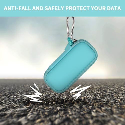 Image of USB Flash Drive Case, SD Card /Thumb Drive /Memory Cards Holder, Bag Only | SDXC /SDHC Storage, Electronic Accessories Organizer for SanDisk / for Samsung, for Students /IT /Office /School /Travel, Mint