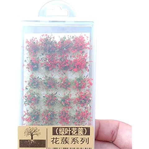HAIMEN Flower Cluster Grass Tufts, Model Bushes Self Adhesive - Basing Scenery Miniatures Wargames Railway Cover