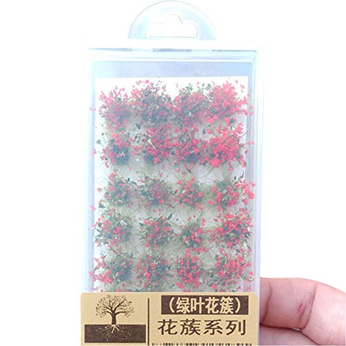 CLIUS Grass Set Flower Cluster Grasbüschel Modell Green Bushy Tufts-Static Scenery Modell DIY Miniatur für militärische Layout oder Zug Landschaft Cover