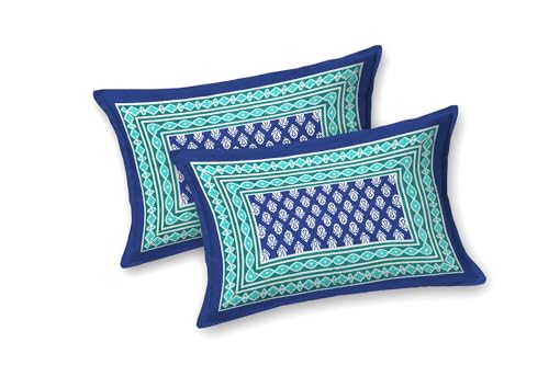 Image of Monique Bedsheet Set | 144 TC Cotton Bedsheet for Double Bed with 2 Pillow Cover