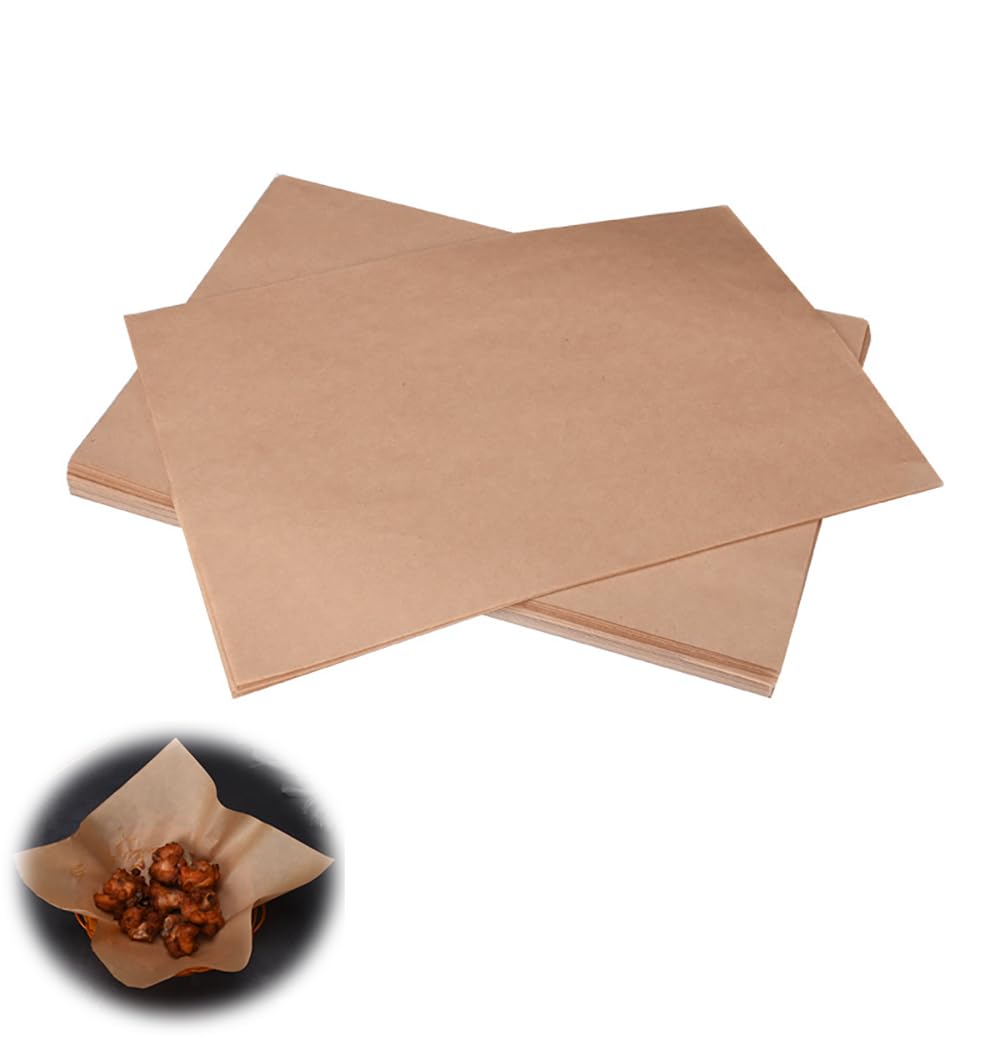 Heatunk 200 Pcs Precut Unbleached Parchment Paper Baking Sheets - 12x16 Inch Non-Stick Sheets for Baking, Cooking, Grilling, Air Fryer, and Steaming - Fits Half Sheet Pans