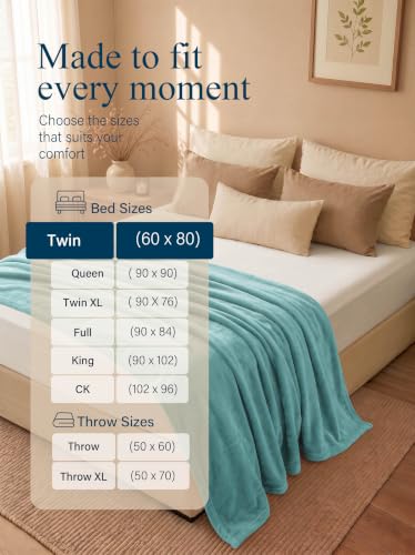 Image of Utopia Bedding Ultra Soft Fleece Bed Blanket Twin Size Celadon (60x80 Inch)