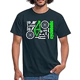 Spreadshirt MTB Teile Cycloholic Mountainbike Komponenten Männer T-Shirt, L, Navy