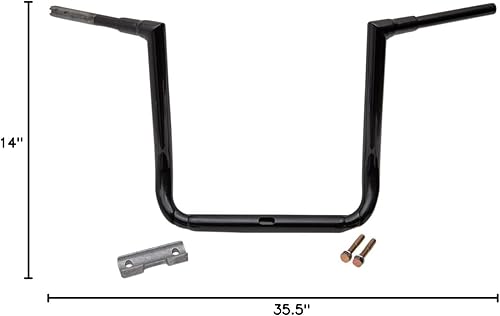 Miniatura 4 de LA Choppers LA-7364-14 - Manillar grande Twin Peaks Touring de 1-1/2 pulgadas, altura de 14 pulgadas, cromado